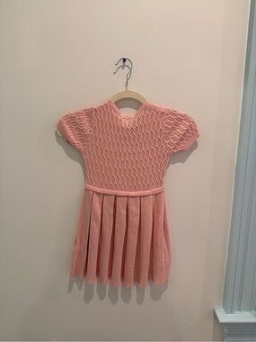 Bardot Girls Soft Pink Knit Pleated Dress